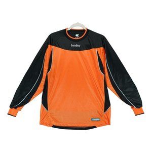 Sondico Soccer Men's Jersey‎ Knit Top Padded Elbows Black/Orange Size Small
